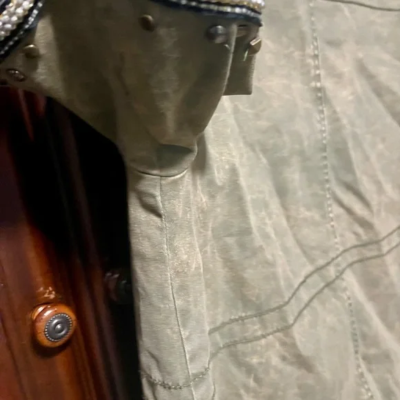 Flawed ! - Free People Moss Golden
Quills Embellished Military Coat size- XS - Picture 10 of 16